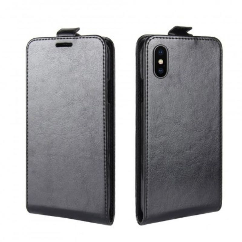 Flip Cover iPhone X / XS Læder Cover Retro Foldning