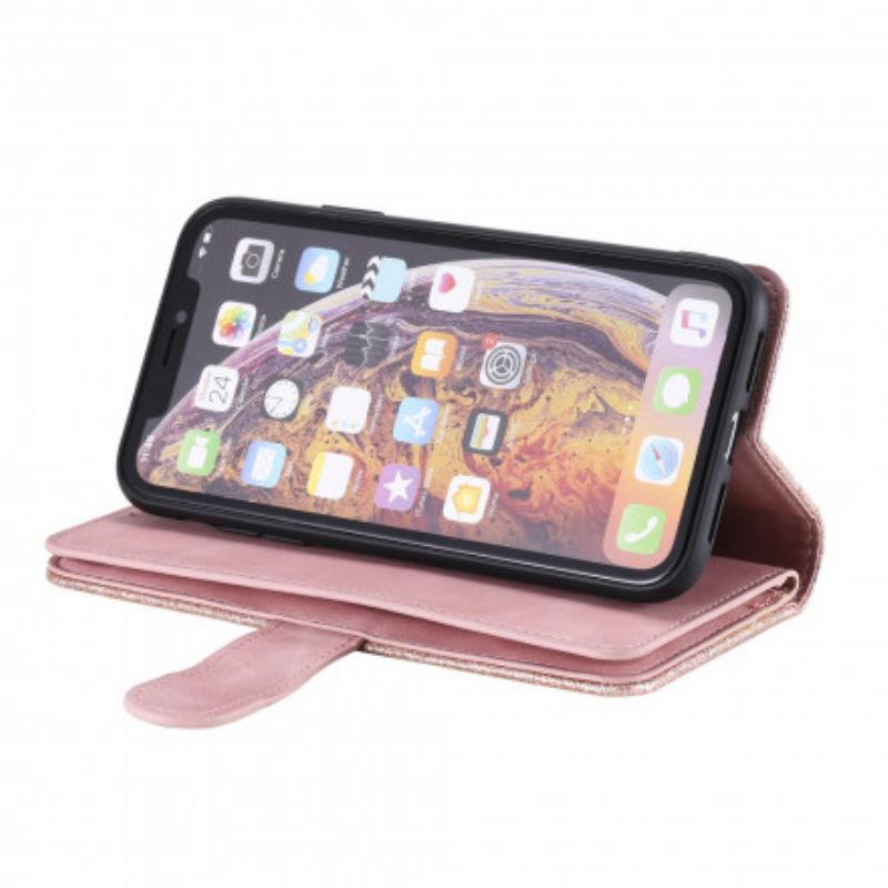 Flip Cover iPhone X / XS Møntpung 9 Kortholder