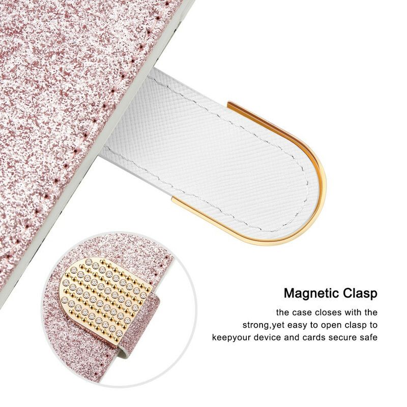 Læder Cover iPhone X / XS Croc Diamanter