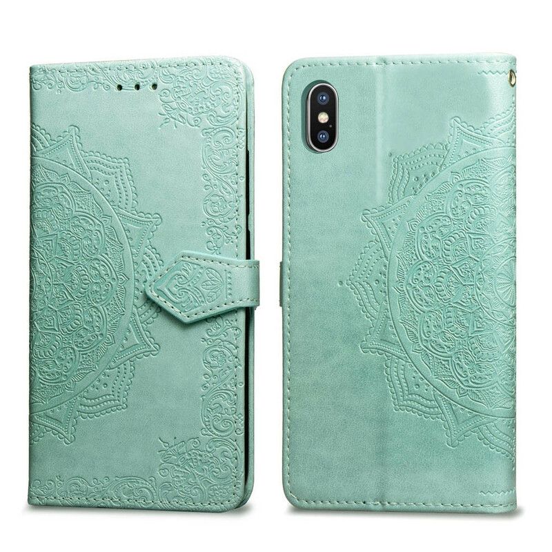 Læder Cover iPhone X / XS Middelaldermandala