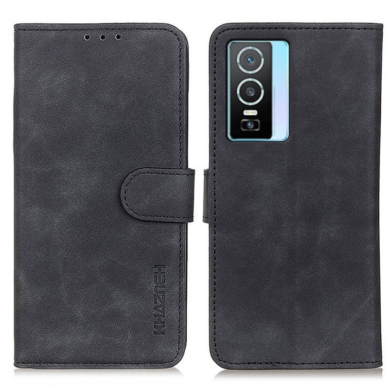 Flip Cover Vivo Y76 5G Vintage Lædereffekt Khazneh