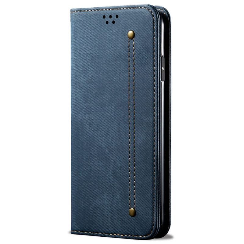 Cover Vivo Y22s Flip Cover Denim Stof