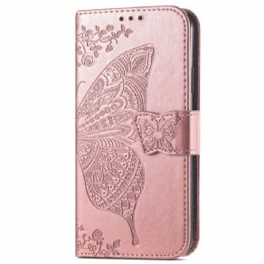 Flip Cover Vivo Y22s Barok Sommerfugl