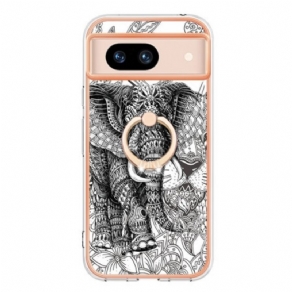 Cover Google Pixel 8a Telefon Etui Elephant Totem Ring-støtte