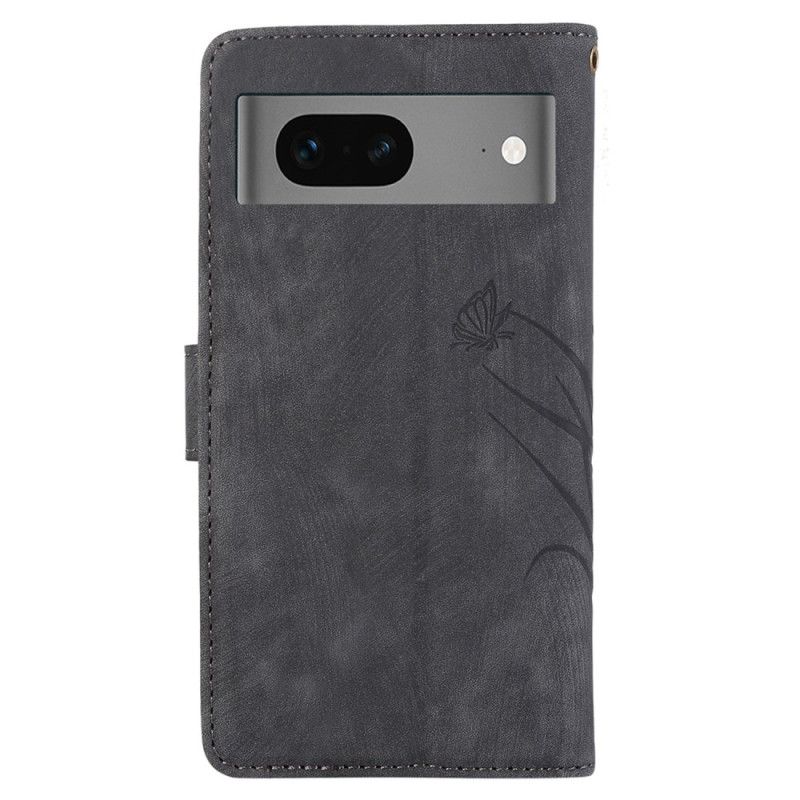 Flip Cover Google Pixel 8a Strop Orkideer