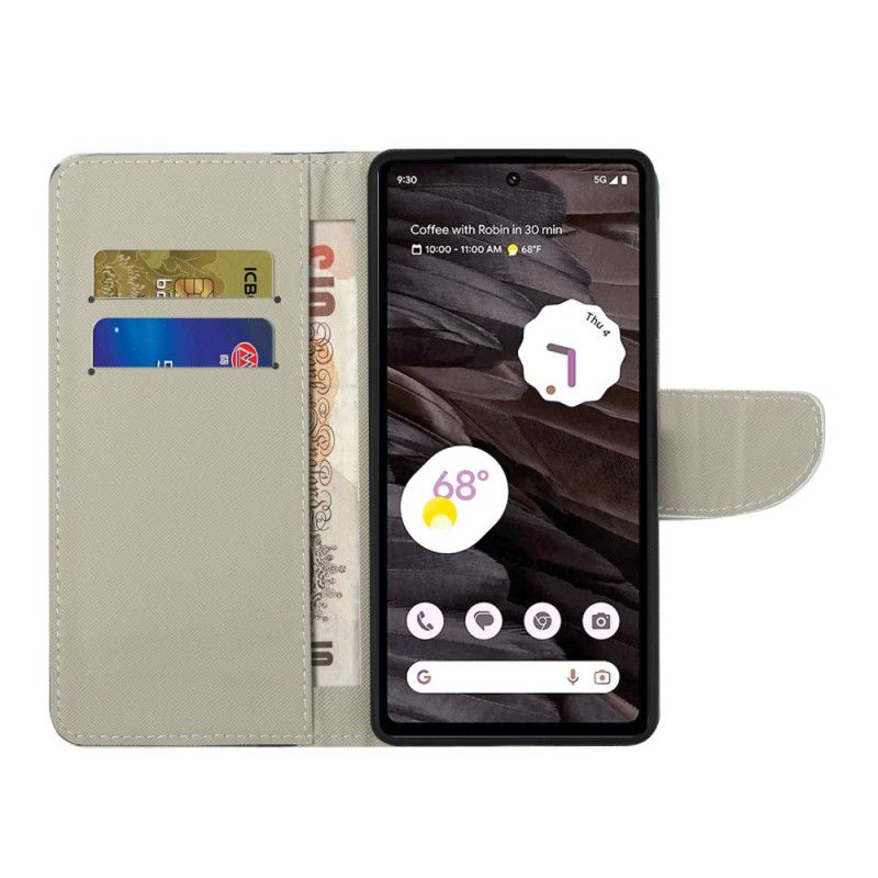 Flip Cover Til Google Pixel 8a Grønt Træ