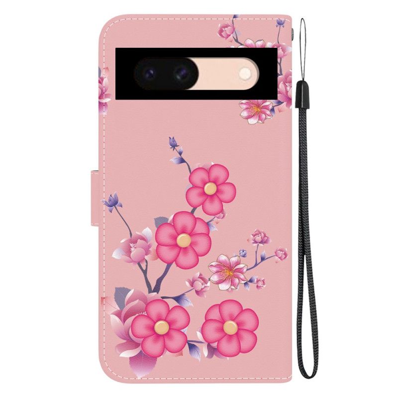 Flip Cover Til Google Pixel 8a Sakura Med Rem