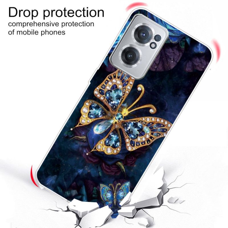 Cover OnePlus Nord CE 2 5G Lysende Sommerfugl