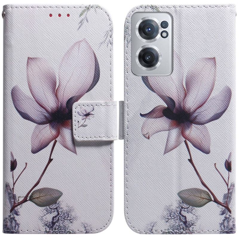 Flip Cover OnePlus Nord CE 2 5G Ensom Blomst