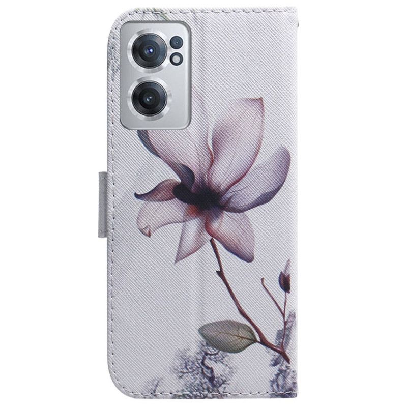 Flip Cover OnePlus Nord CE 2 5G Ensom Blomst