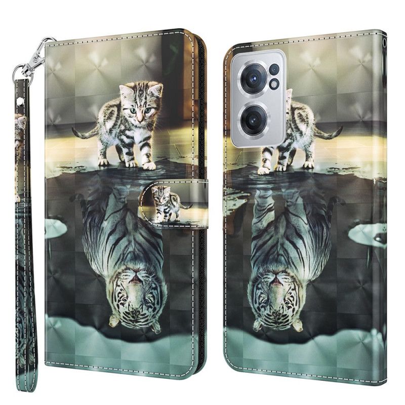 Flip Cover OnePlus Nord CE 2 5G Fremtidens Tiger