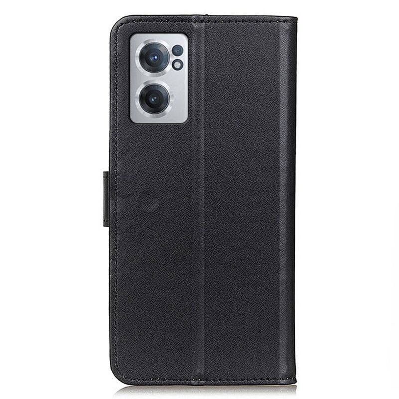 Flip Cover OnePlus Nord CE 2 5G Imiteret Læder Mod Fingeraftryk