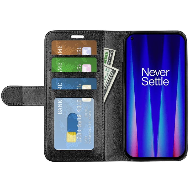 Flip Cover OnePlus Nord CE 2 5G Klassisk Kunstlæder