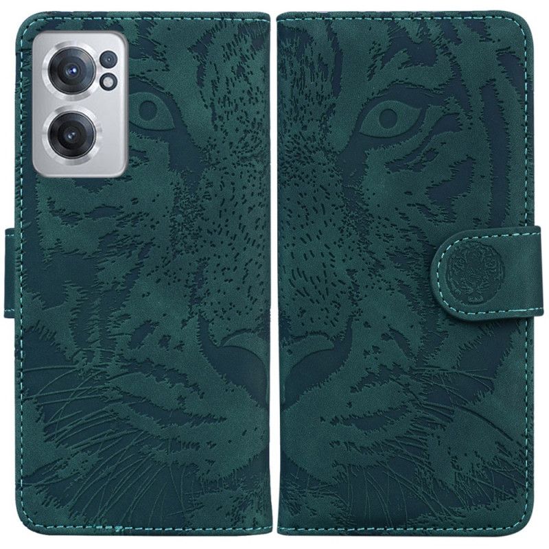 Læder Cover OnePlus Nord CE 2 5G Kamoufleret Tiger