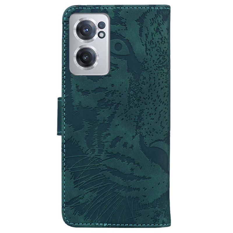 Læder Cover OnePlus Nord CE 2 5G Kamoufleret Tiger