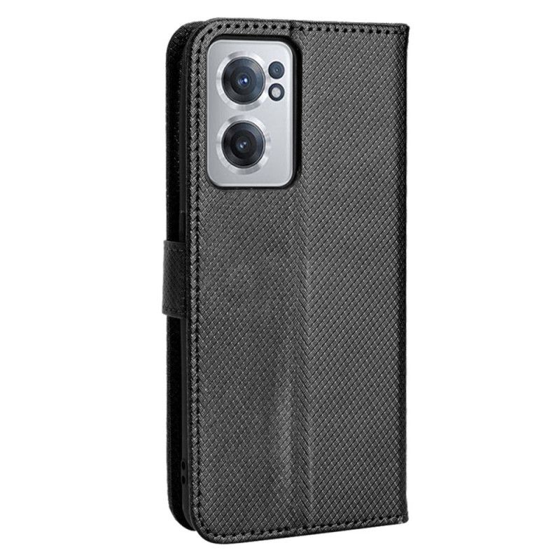 Læder Cover OnePlus Nord CE 2 5G Med Snor Strop Diamond Texture