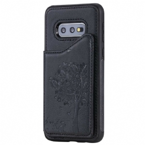 Cover Samsung Galaxy S10e Cat Printing Support Card Holder