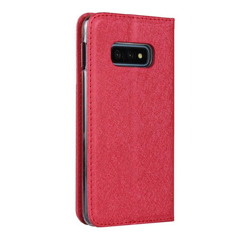 Cover Samsung Galaxy S10e Flip Cover Blødt Læderstil Med Rem