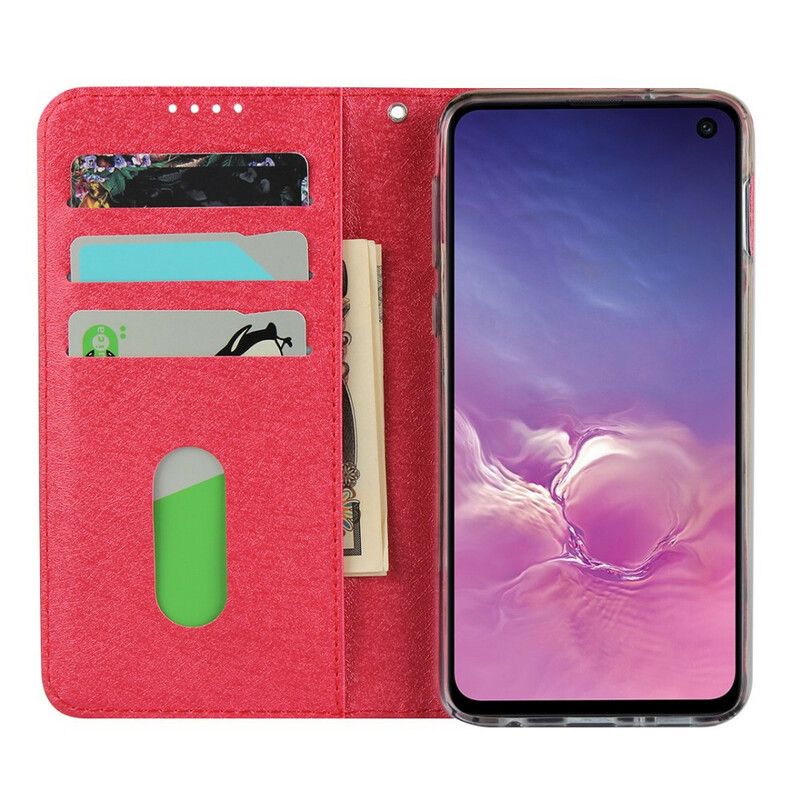 Cover Samsung Galaxy S10e Flip Cover Blødt Læderstil Med Rem