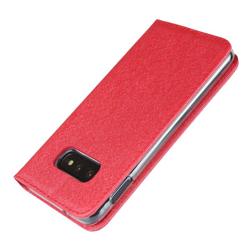 Cover Samsung Galaxy S10e Flip Cover Blødt Læderstil Med Rem