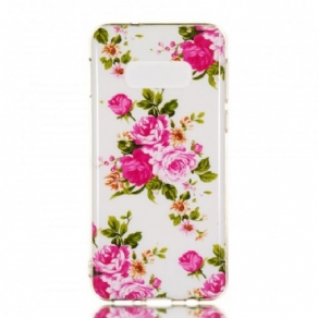 Cover Samsung Galaxy S10e Fluorescerende Frihedsblomster