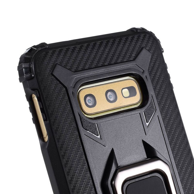 Cover Samsung Galaxy S10e Ring Og Kulfiber