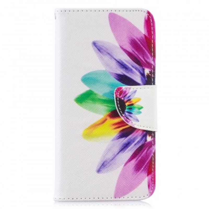 Flip Cover Samsung Galaxy S10e Akvarelblomst