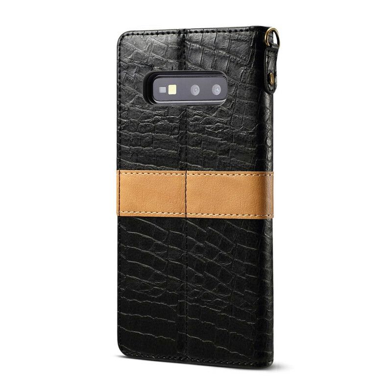 Flip Cover Samsung Galaxy S10e Croc Og Bælte