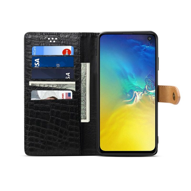 Flip Cover Samsung Galaxy S10e Croc Og Bælte