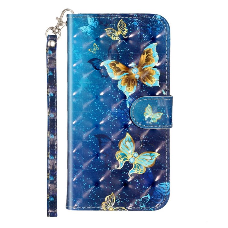 Flip Cover Samsung Galaxy S10e Gylden Sommerfuglesnor