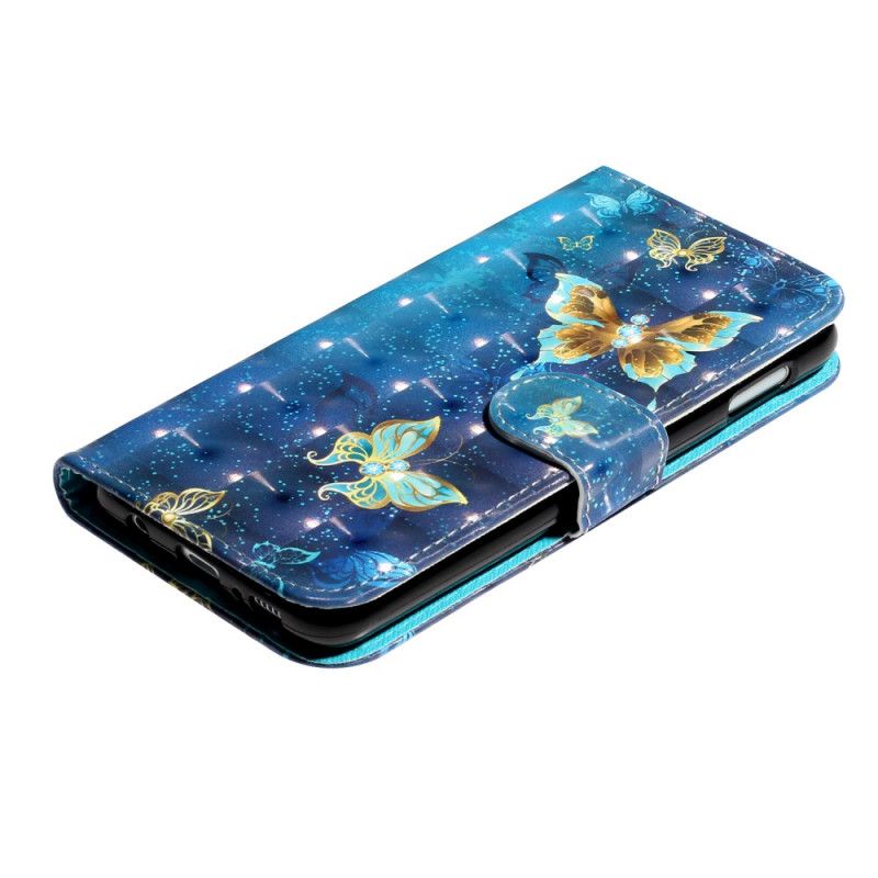 Flip Cover Samsung Galaxy S10e Gylden Sommerfuglesnor