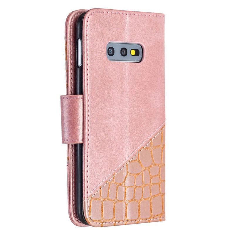 Flip Cover Samsung Galaxy S10e Klassisk Krokodilleskindseffekt