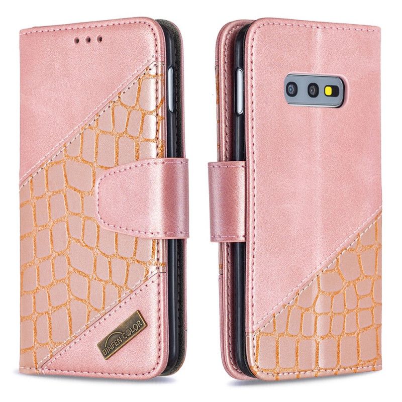 Flip Cover Samsung Galaxy S10e Klassisk Krokodilleskindseffekt