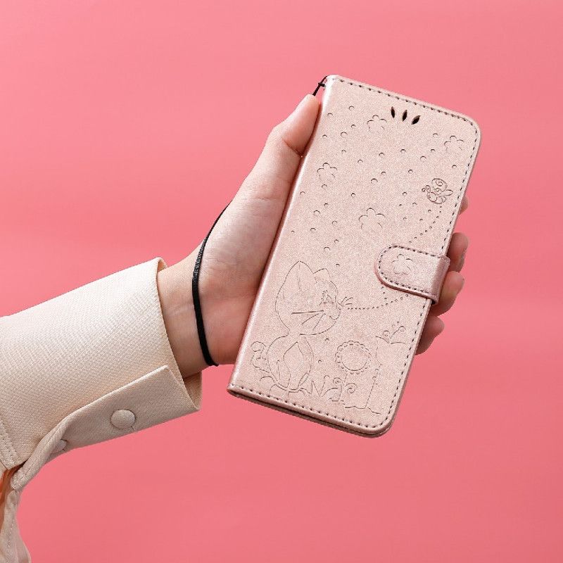 Flip Cover Samsung Galaxy S10e Med Snor Kat Og Bi Med Rem