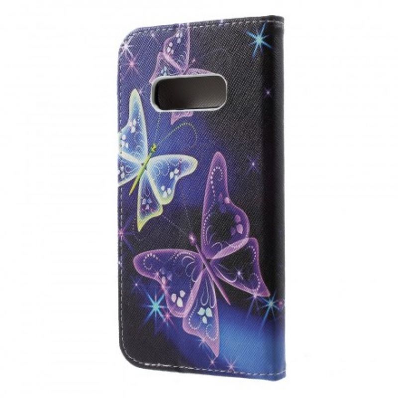 Flip Cover Samsung Galaxy S10e Sommerfugle Og Blomster