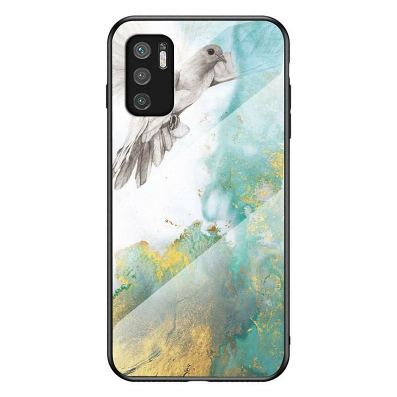 Cover Poco M3 Pro 5G Marmorfarver Hærdet Glas