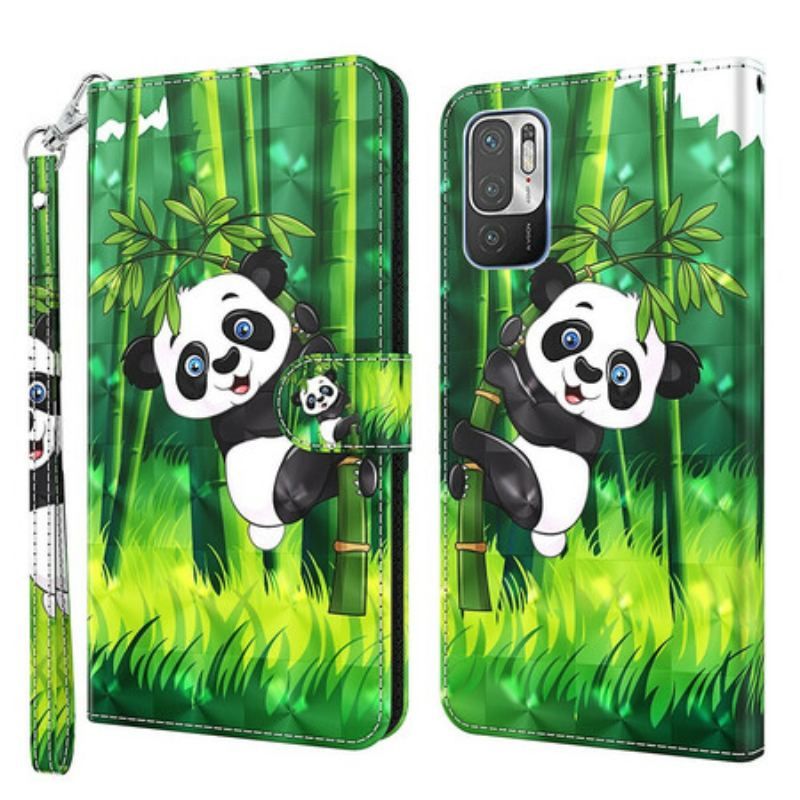 Flip Cover Poco M3 Pro 5G Panda Og Bambus