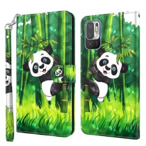 Flip Cover Poco M3 Pro 5G Panda Og Bambus