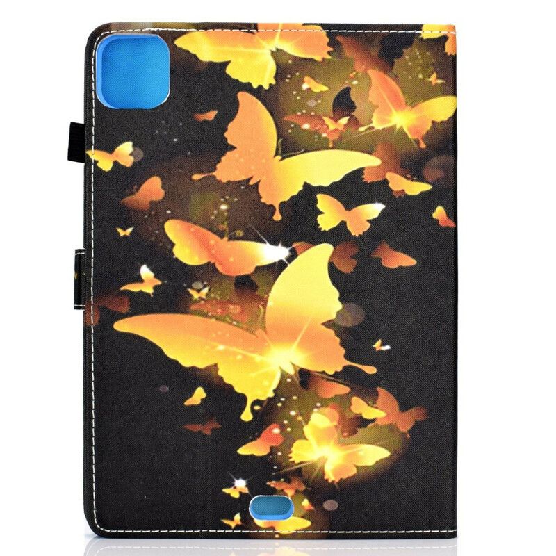 Flip Cover iPad Air (2022) Gule Sommerfugle