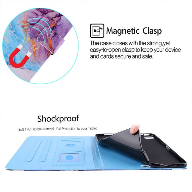 Flip Cover iPad Air (2022) Styliseret Marmor