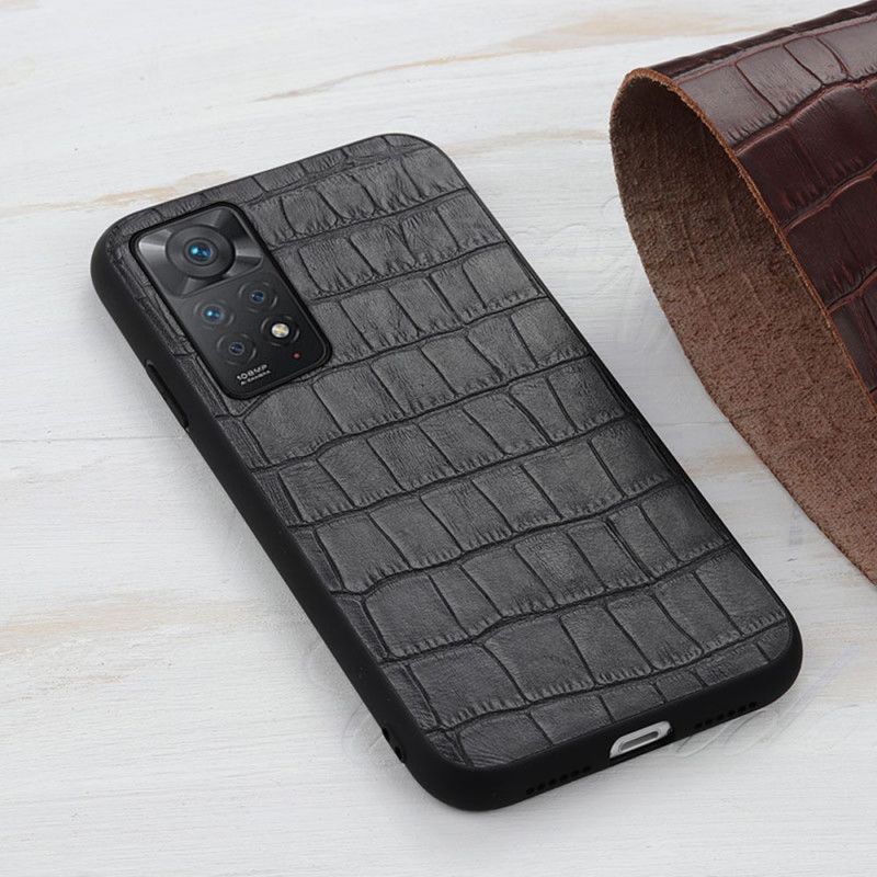 Cover Xiaomi Redmi Note 11 Pro 4G / 5G Ægte Crocodile Texture Læder