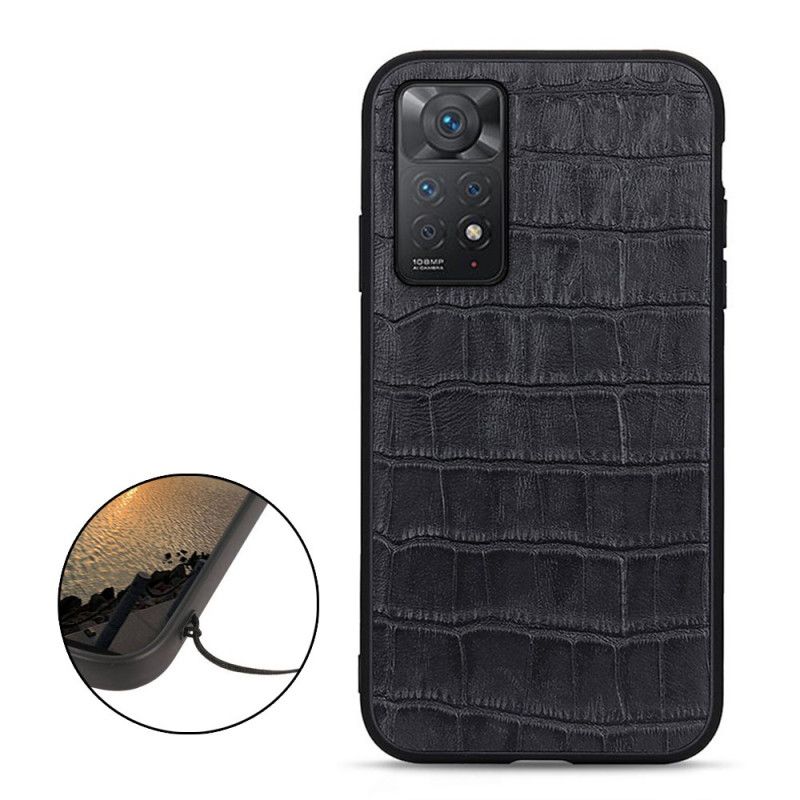 Cover Xiaomi Redmi Note 11 Pro 4G / 5G Ægte Crocodile Texture Læder