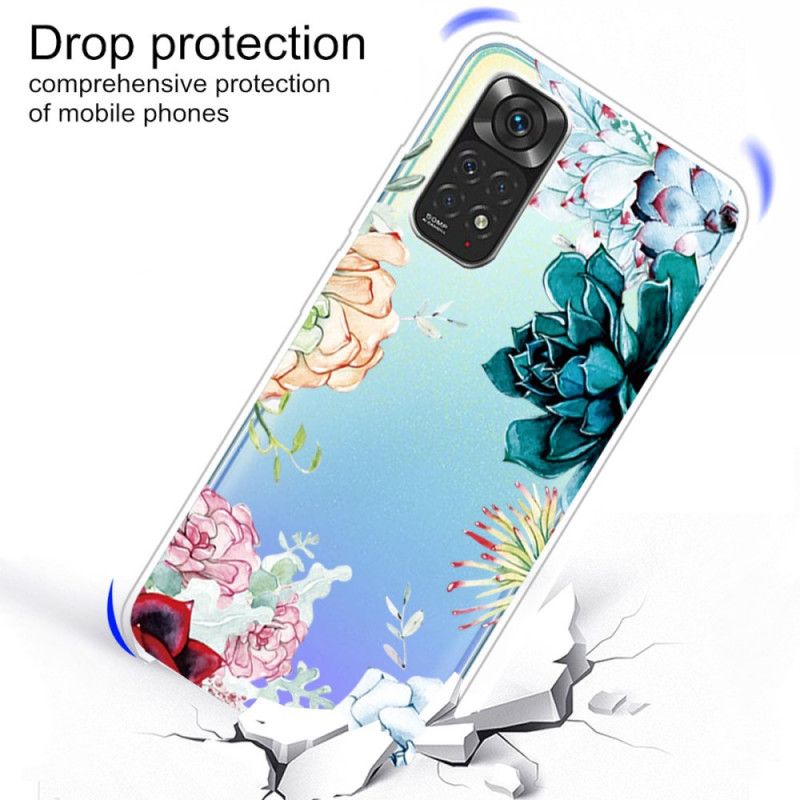 Cover Xiaomi Redmi Note 11 Pro 4G / 5G Akvarelblomster