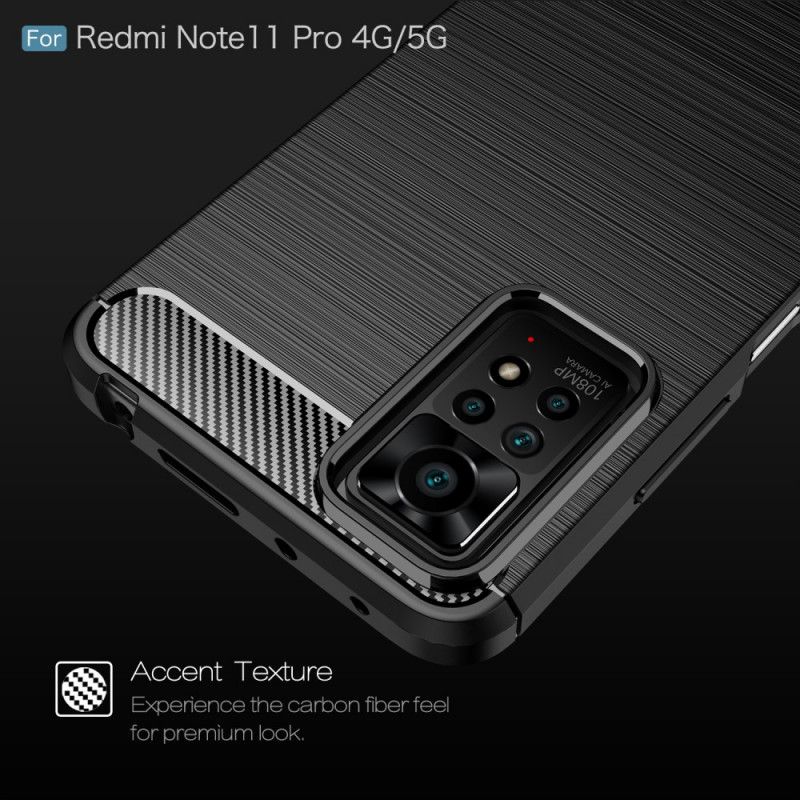 Cover Xiaomi Redmi Note 11 Pro 4G / 5G Børstet Kulfiber