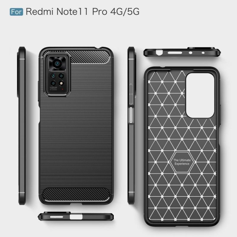 Cover Xiaomi Redmi Note 11 Pro 4G / 5G Børstet Kulfiber