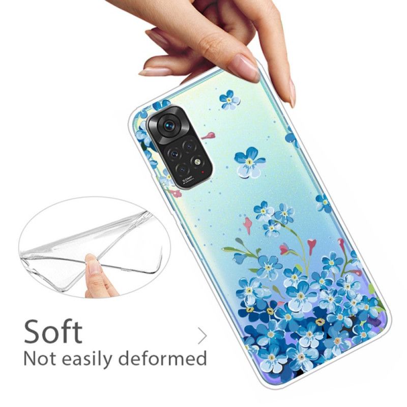 Cover Xiaomi Redmi Note 11 Pro 4G / 5G Buket Blå Blomster