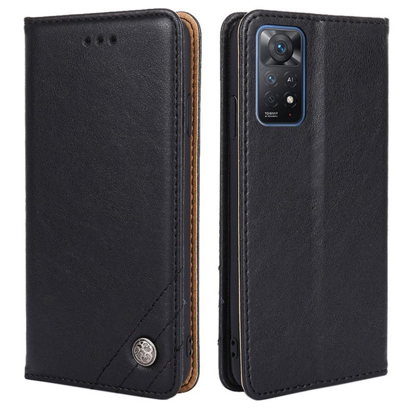 Cover Xiaomi Redmi Note 11 Pro 4G / 5G Flip Cover Nittelæderstil