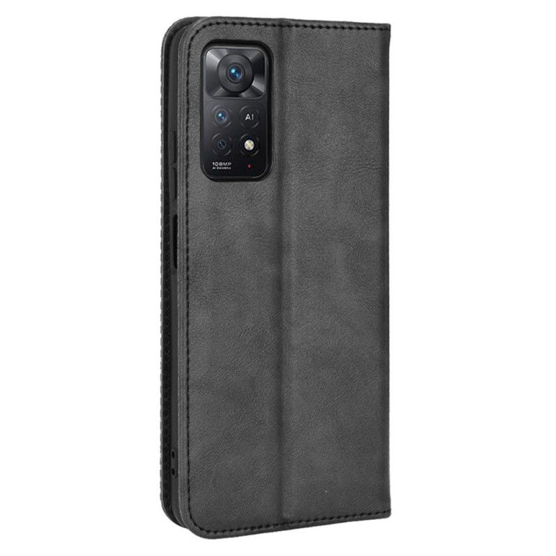 Cover Xiaomi Redmi Note 11 Pro 4G / 5G Flip Cover Vintage Stiliseret Lædereffekt