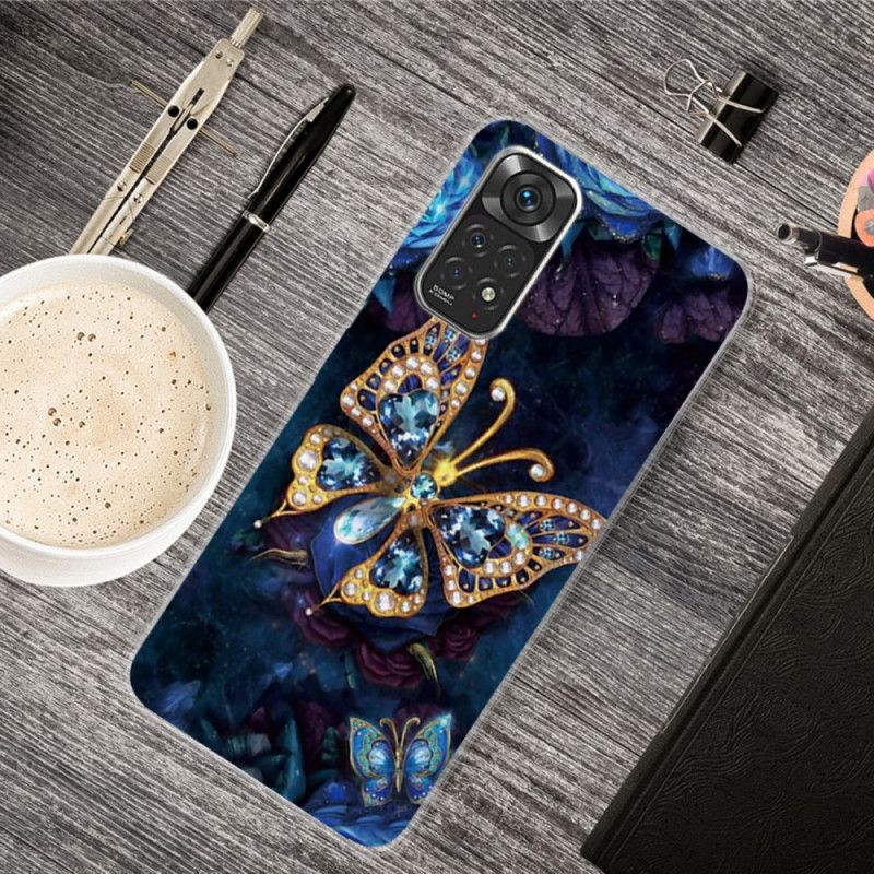 Cover Xiaomi Redmi Note 11 Pro 4G / 5G Gylden Sommerfugl