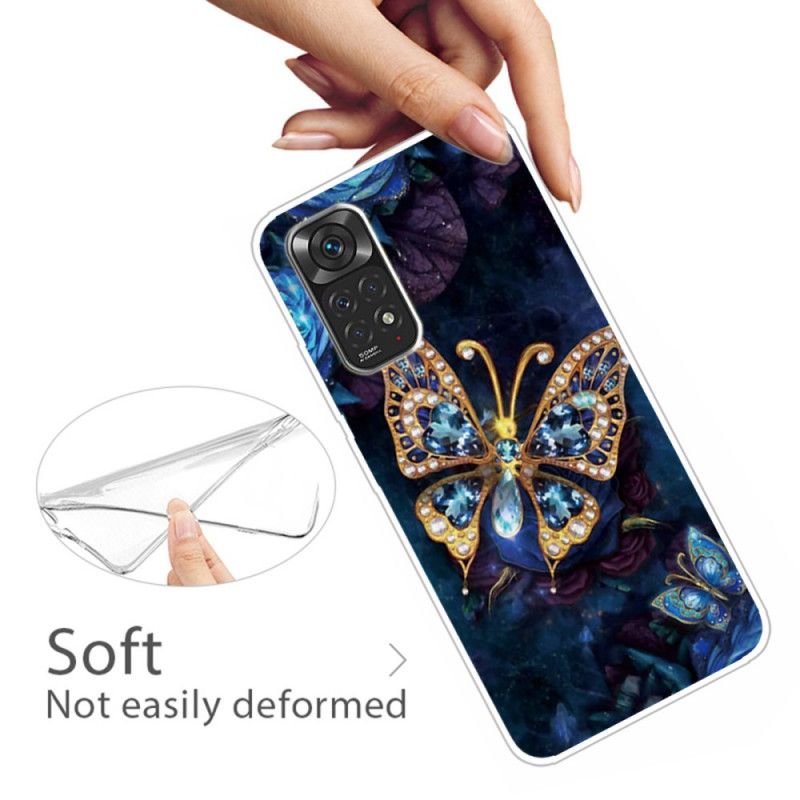 Cover Xiaomi Redmi Note 11 Pro 4G / 5G Gylden Sommerfugl